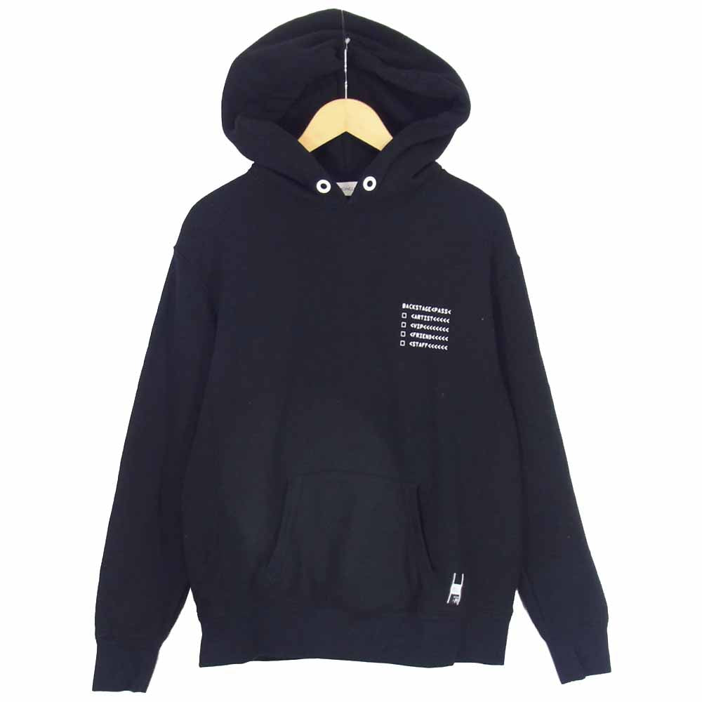 MONCLER モンクレール GENIUS 7 FRAGMENT HIROSHI FUJIWARA フラグメント MAGLIA プリント パーカー ブラック系 M【中古】