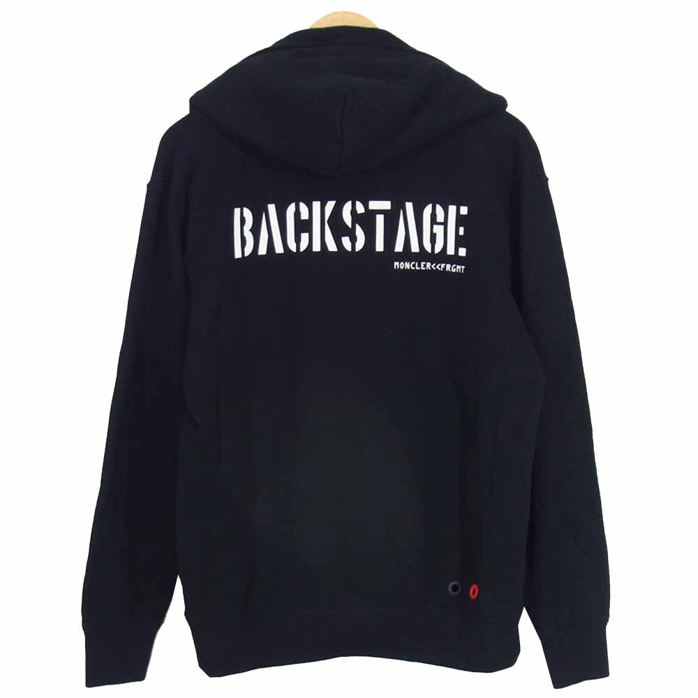 MONCLER モンクレール GENIUS 7 FRAGMENT HIROSHI FUJIWARA フラグメント MAGLIA プリント パーカー ブラック系 M【中古】