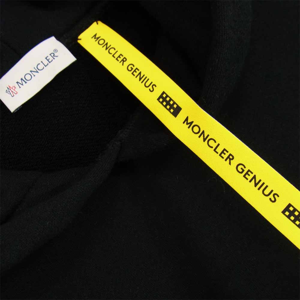 MONCLER モンクレール GENIUS 7 FRAGMENT HIROSHI FUJIWARA フラグメント MAGLIA プリント パーカー ブラック系 M【中古】
