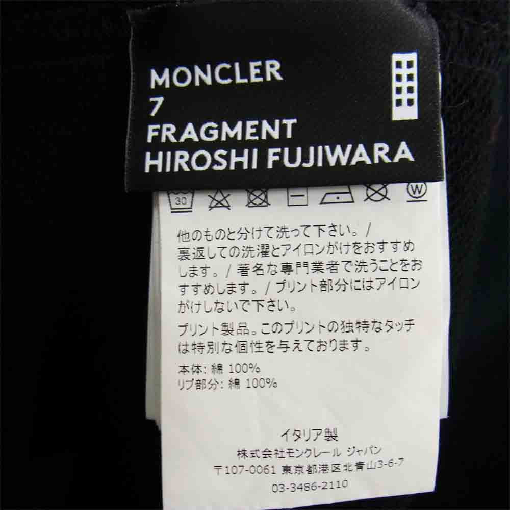MONCLER モンクレール GENIUS 7 FRAGMENT HIROSHI FUJIWARA フラグメント MAGLIA プリント パーカー ブラック系 M【中古】