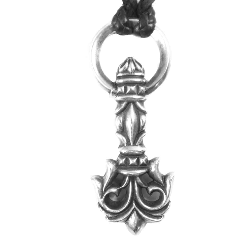 CHROME HEARTS クロムハーツ（原本無） フィリグリー プル ペンダント レザー ブレード ネックレス シルバー系【中古】