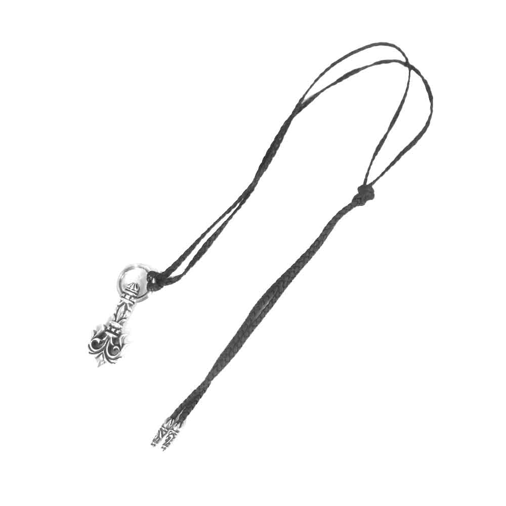 CHROME HEARTS クロムハーツ（原本無） フィリグリー プル ペンダント レザー ブレード ネックレス シルバー系【中古】