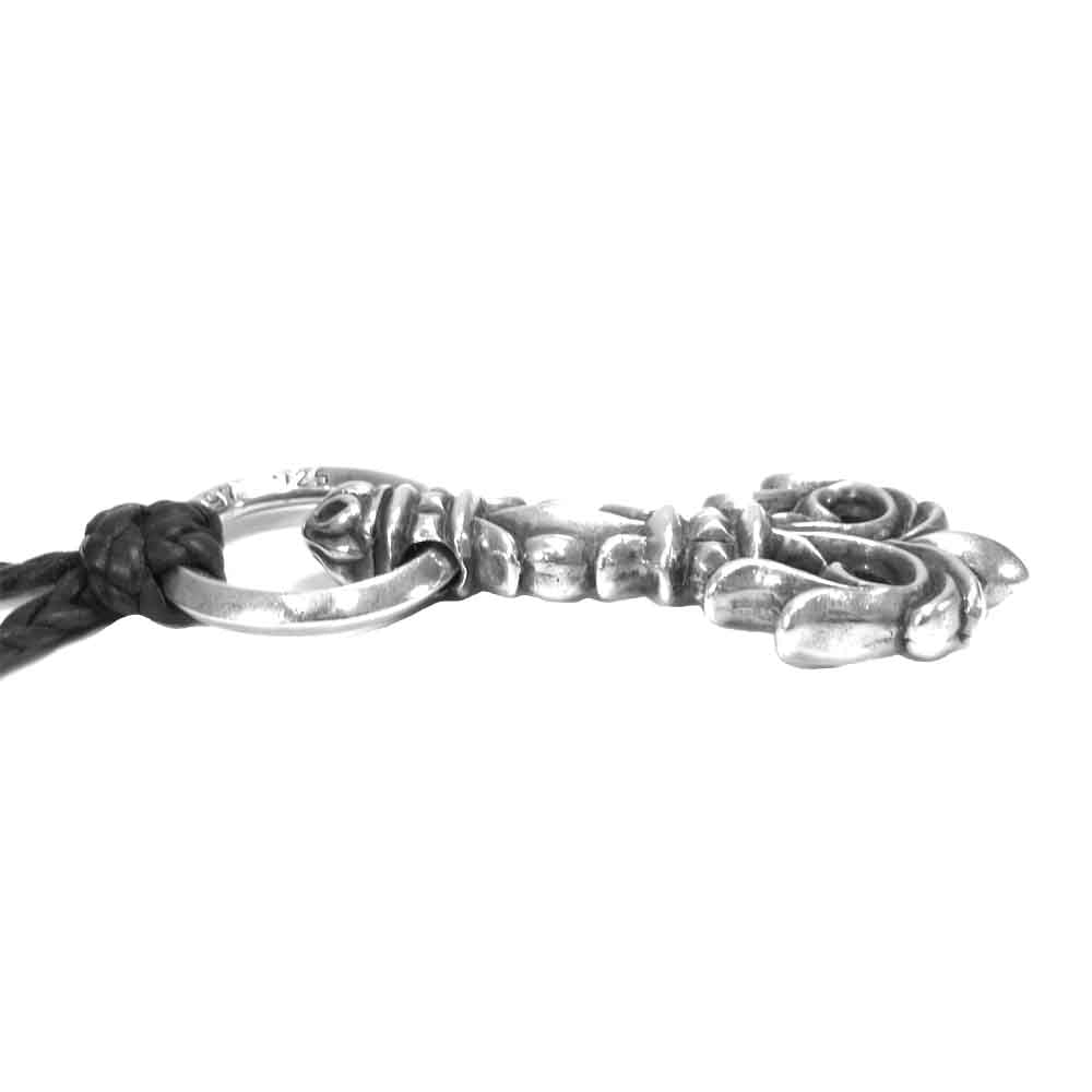 CHROME HEARTS クロムハーツ（原本無） フィリグリー プル ペンダント レザー ブレード ネックレス シルバー系【中古】