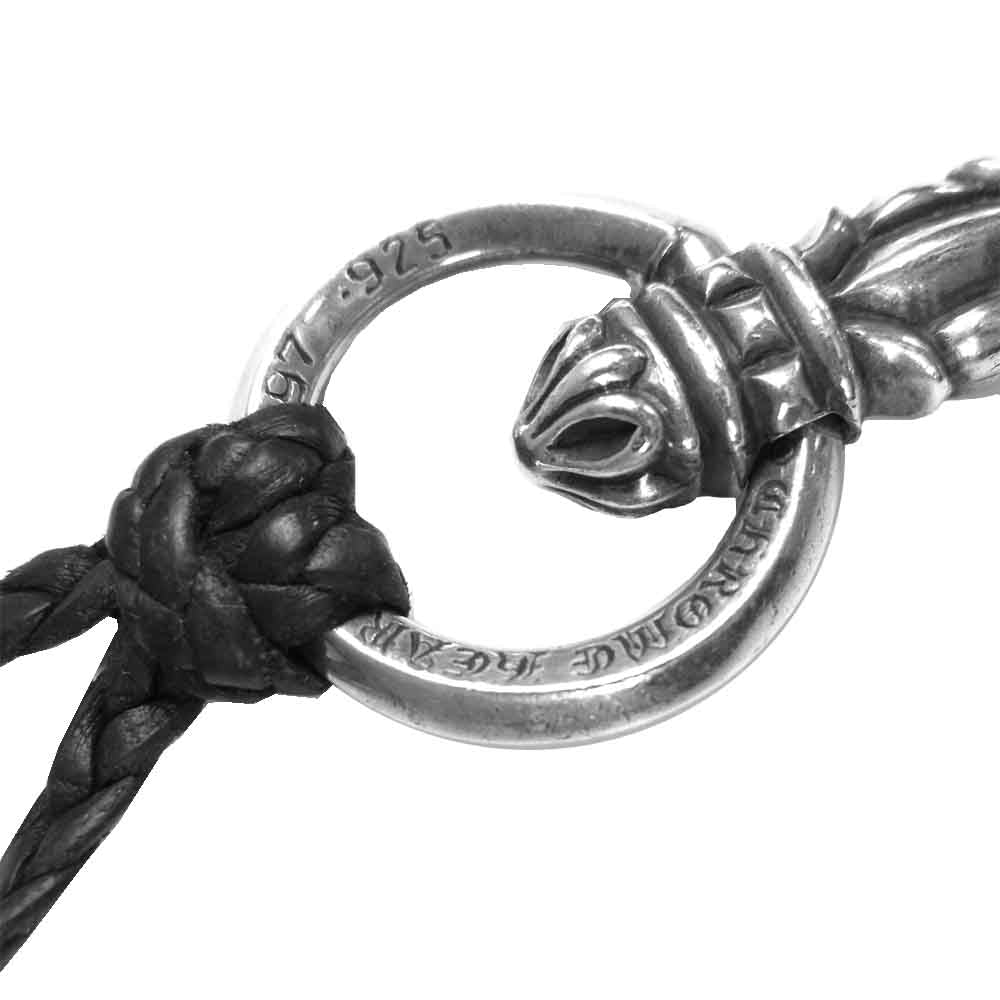CHROME HEARTS クロムハーツ（原本無） フィリグリー プル ペンダント レザー ブレード ネックレス シルバー系【中古】
