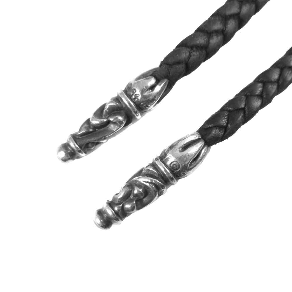 CHROME HEARTS クロムハーツ（原本無） フィリグリー プル ペンダント レザー ブレード ネックレス シルバー系【中古】