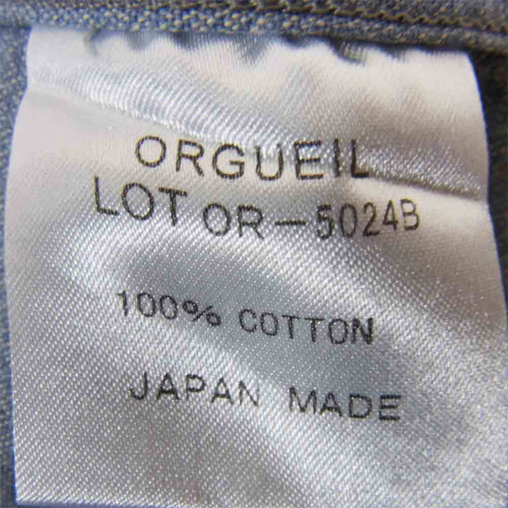 ORGUEIL オルゲイユ OR-5001C Windsor Collar ウィンザーカラー シャツ ライトブルー系 36【中古】