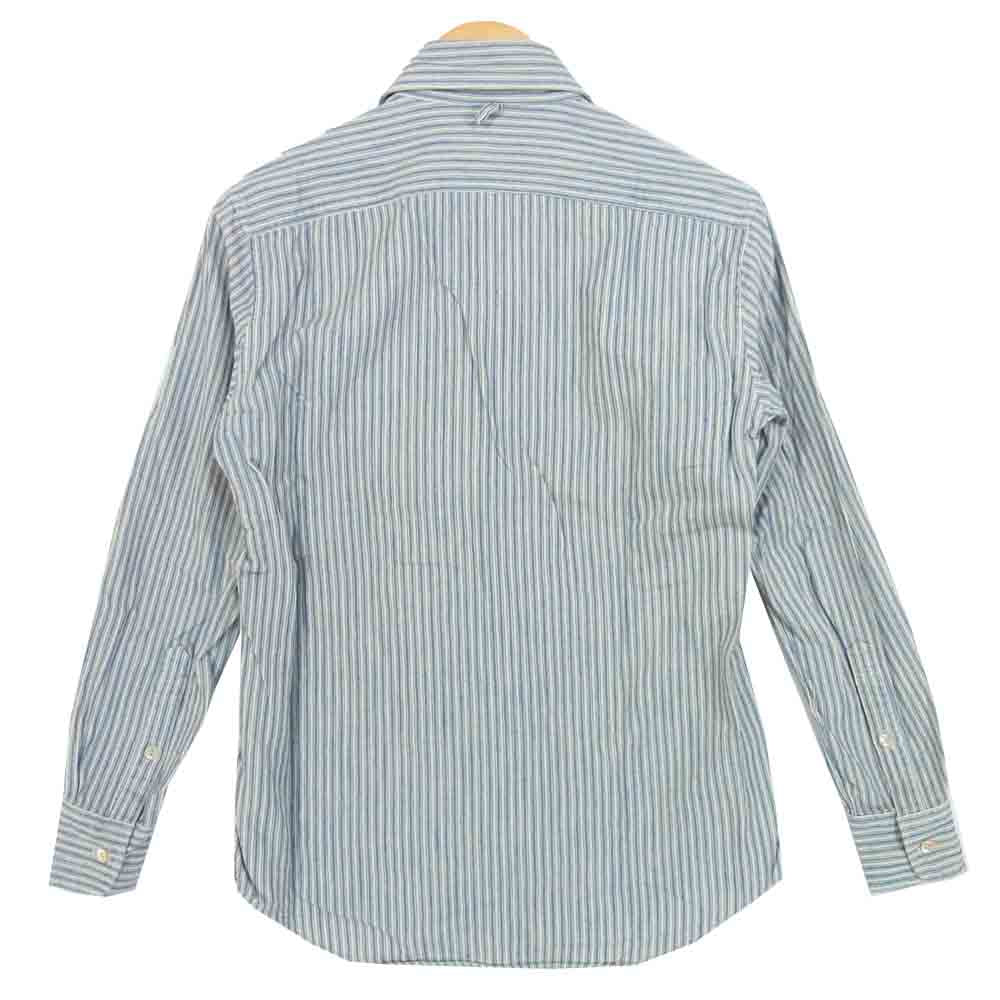 ORGUEIL オルゲイユ OR-5002B Windsor Collar ウィンザーカラー ストライプ シャツ ライトブルー系 38【中古】