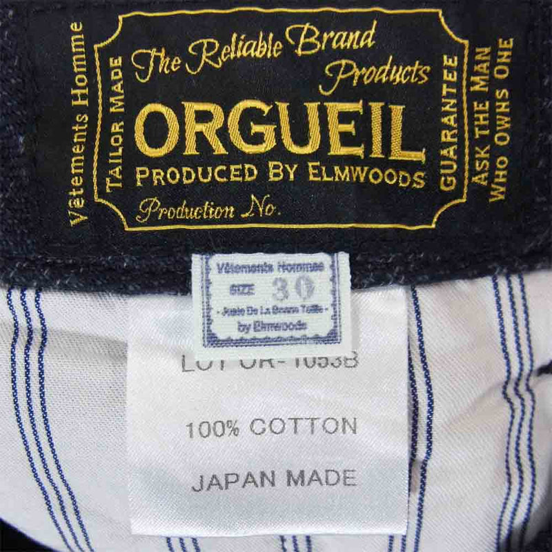 ORGUEIL オルゲイユ OR-1051B Stripe Trouser ストライプ トラウザー パンツ ブラック系 30【中古】