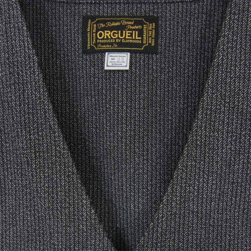 ORGUEIL オルゲイユ OR-4097 Workers Gilet ワーカーズ ジレ ベスト ブラック系 38【美品】【中古】