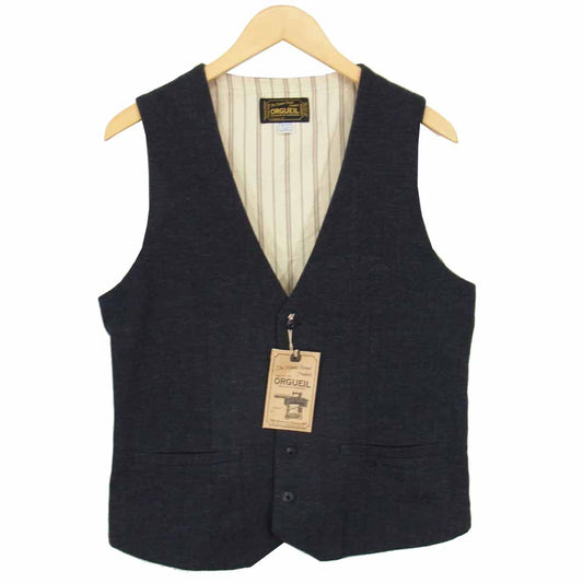 ORGUEIL オルゲイユ OR-4142A Workers Gilet ワーカーズ ジレ ベスト ブラック系 38【美品】【中古】