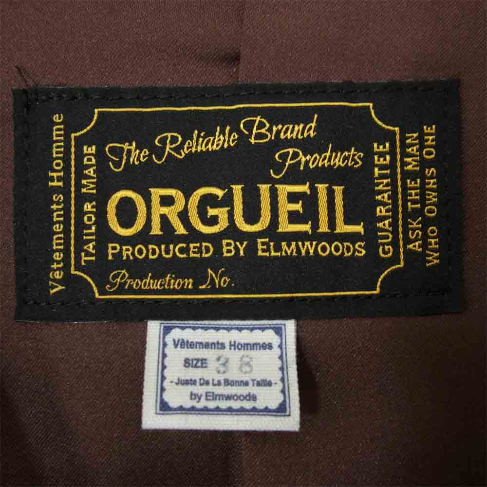 ORGUEIL オルゲイユ OR-4128 Double Jacket ダブル ウール ジャケット ブラウン系 38【中古】
