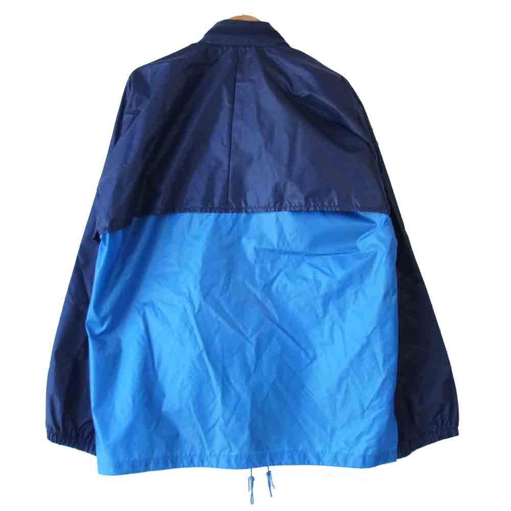 adidas アディダス ドイツ軍 ナイロン ジャケット ウインドブレーカー 紺×青 38【中古】