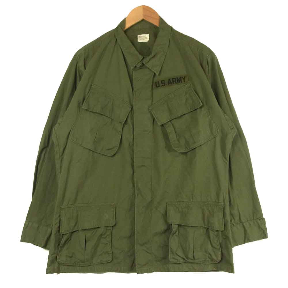 アメリカ軍 100-69-c-1362 60s リップストップ ジャングル ファティーグ ジャケット カーキ系 M【中古】