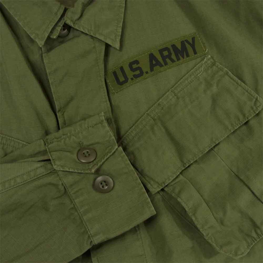 アメリカ軍 100-69-c-1362 60s リップストップ ジャングル ファティーグ ジャケット カーキ系 M【中古】