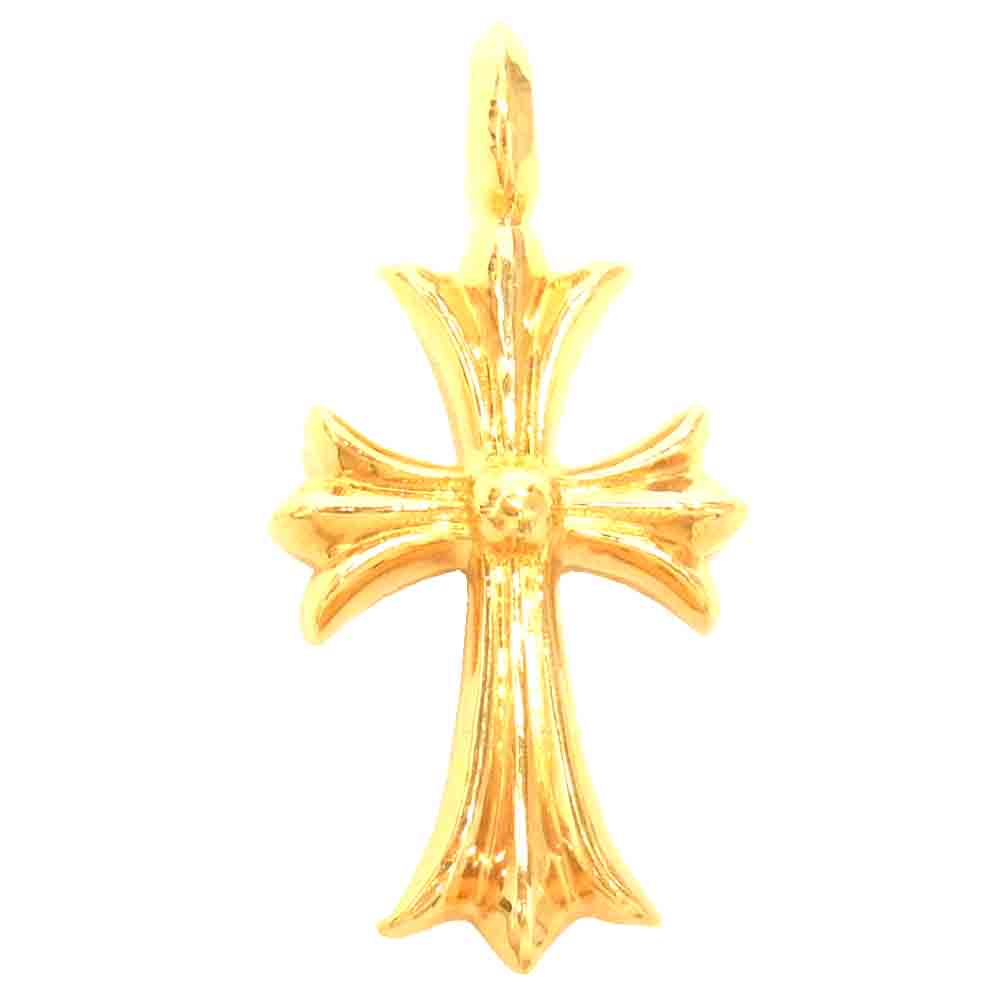 CHROME HEARTS クロムハーツ（原本無） 22K タイニーファット クロス パヴェダイヤ ゴールド系 シルバー系【中古】