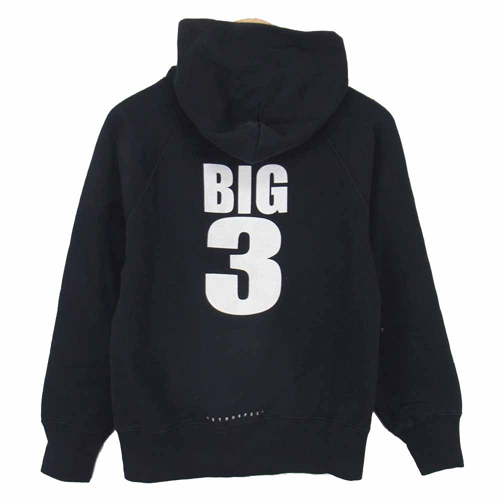 TMT ティーエムティー × RETROSPECT レトロスペクト TMT YOURS BIG 3 プリント プルオーバー パーカー ブラック ブラック系 M【中古】