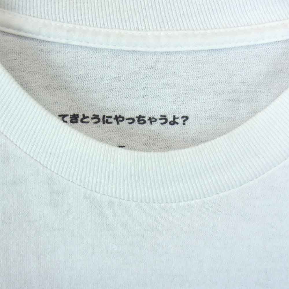 カオスフィッシングクラブ ロゴ クルーネック 半袖 Tシャツ 白 ホワイト系 L【中古】