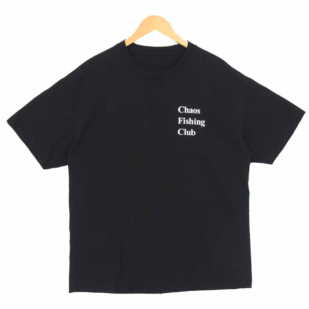 カオスフィッシングクラブ ロゴ クルーネック 半袖 Tシャツ 黒 ブラック系 XL【中古】