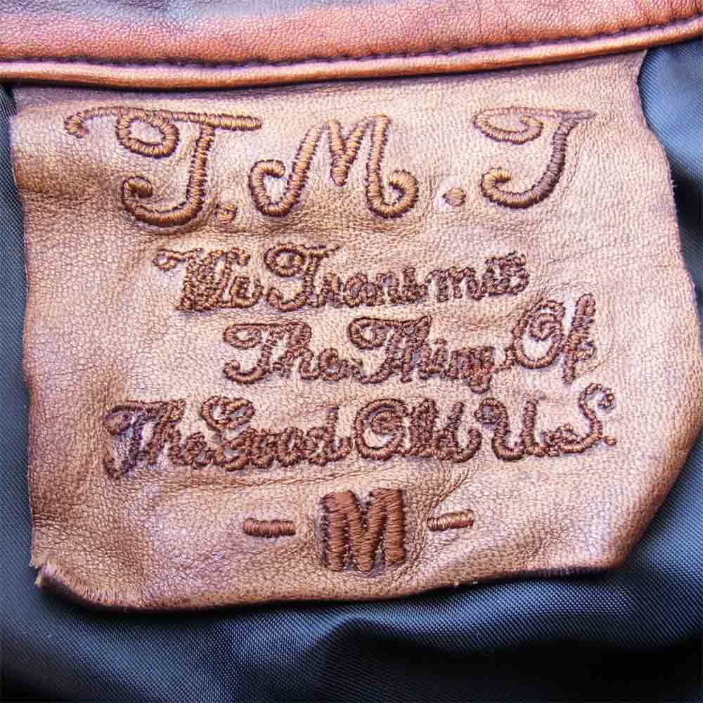 TMT ティーエムティー ラムレザー 4ポケット ジャケット ブラウン系 M【中古】