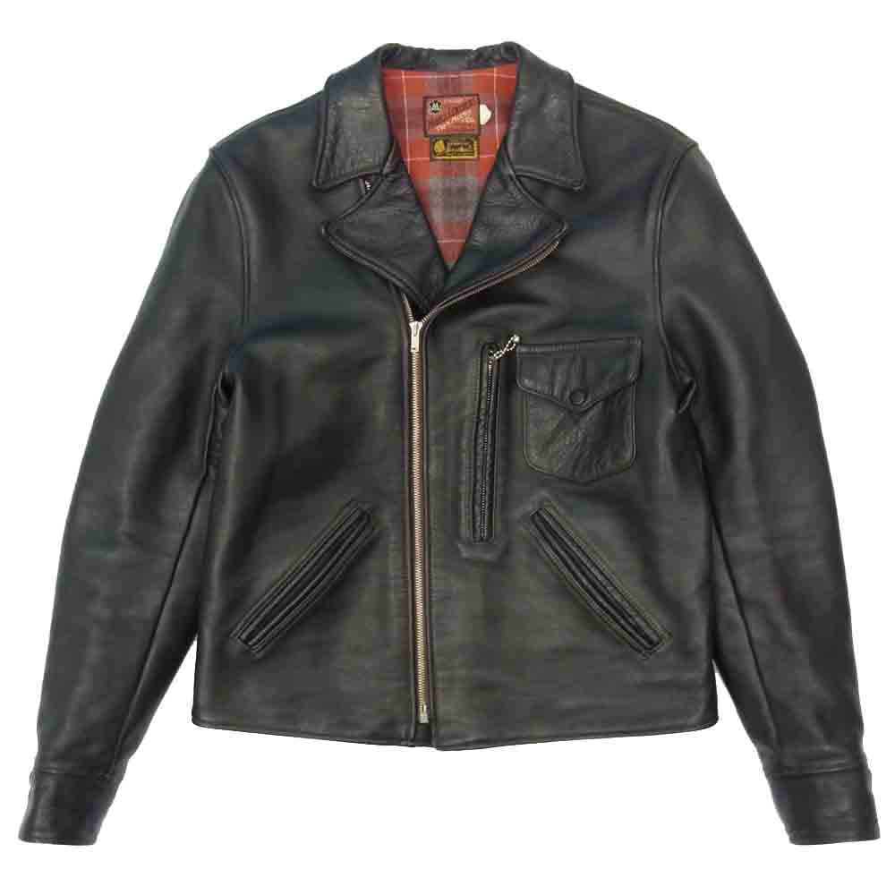 TOY'S McCOY トイズマッコイ TMJ1630 ミシガンウィンド レザー ライダース ジャケット ブラック系 38【美品】【中古】