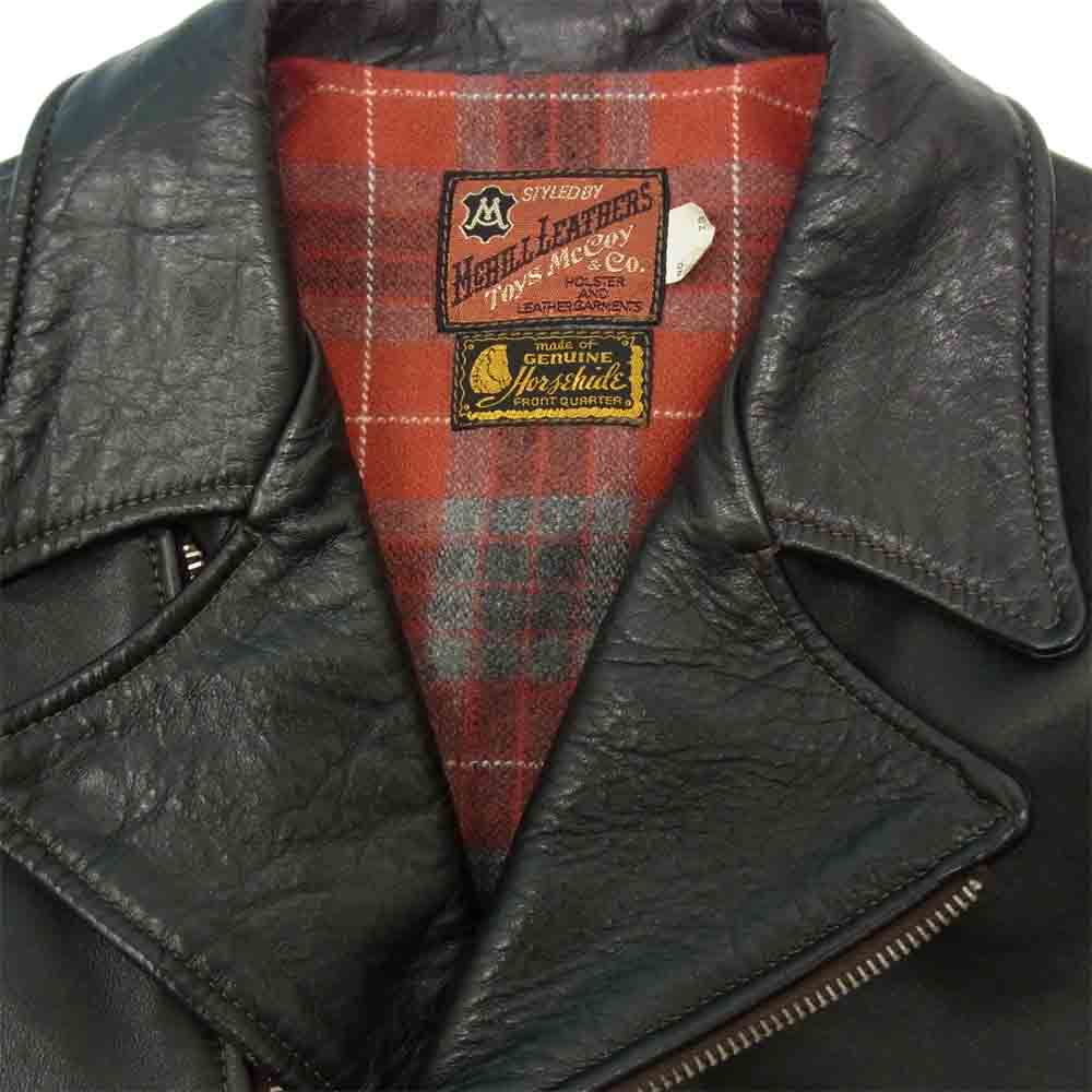 TOY'S McCOY トイズマッコイ TMJ1630 ミシガンウィンド レザー ライダース ジャケット ブラック系 38【美品】【中古】
