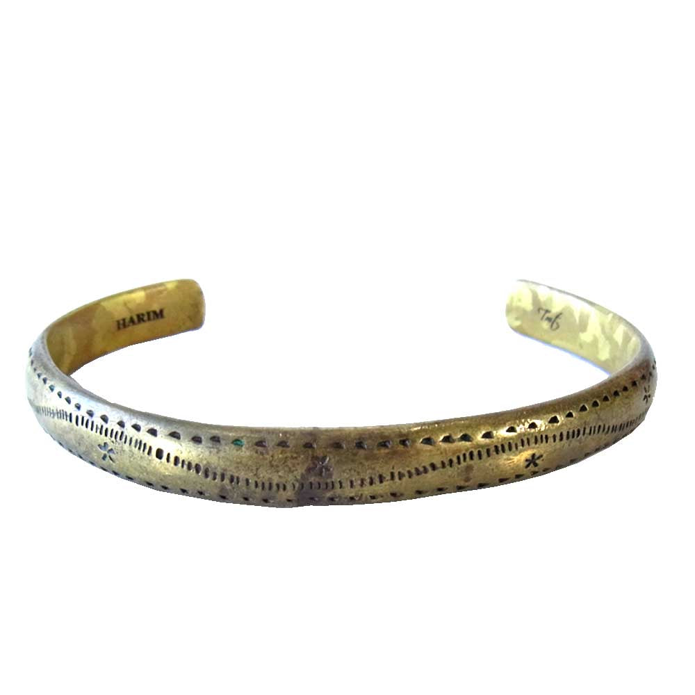 ハリム × TMT ウェーブ デザイン バングル ブレスレット ゴールド系【中古】