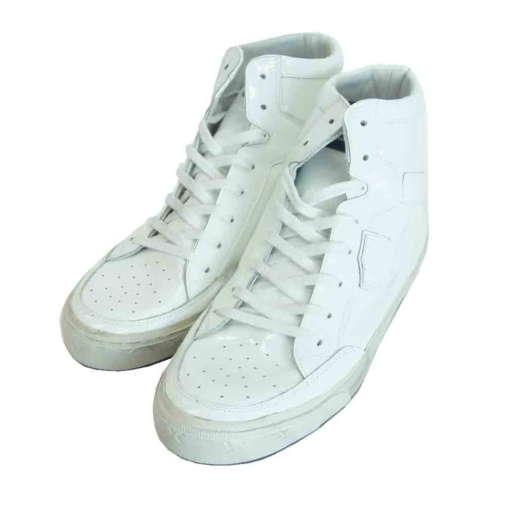 フィリップ モデル パテント エナメル ハイカット スニーカー ホワイト系 43【中古】
