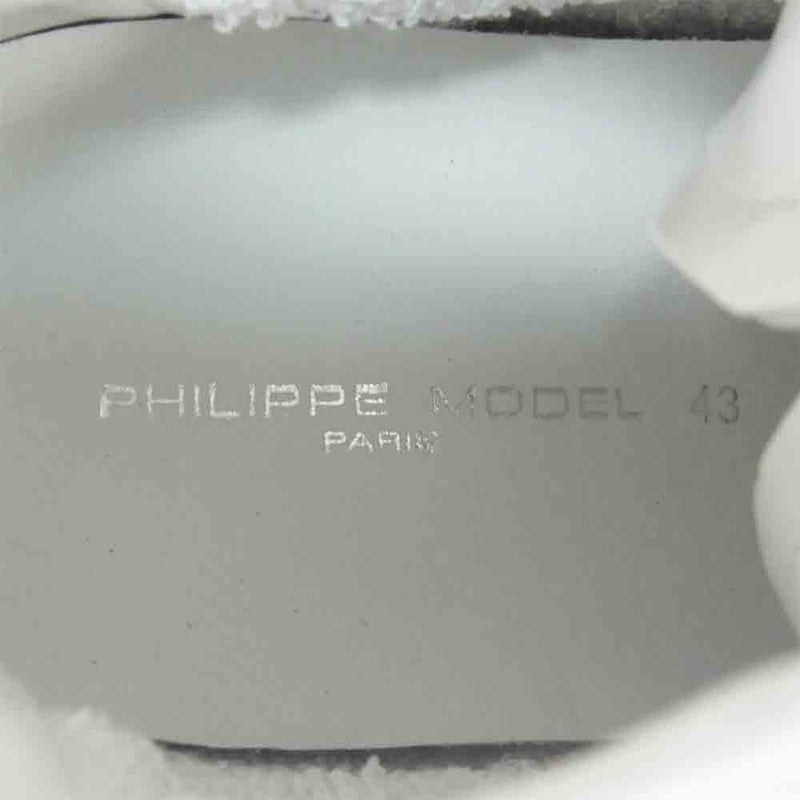フィリップ モデル パテント エナメル ハイカット スニーカー ホワイト系 43【中古】