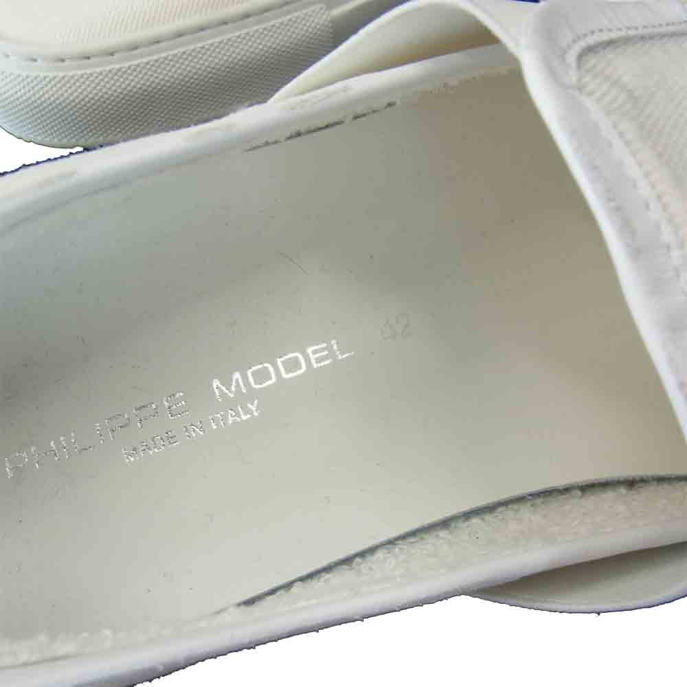 フィリップ モデル スリッポン キャンバス 加工 スニーカー ホワイト系 42【中古】
