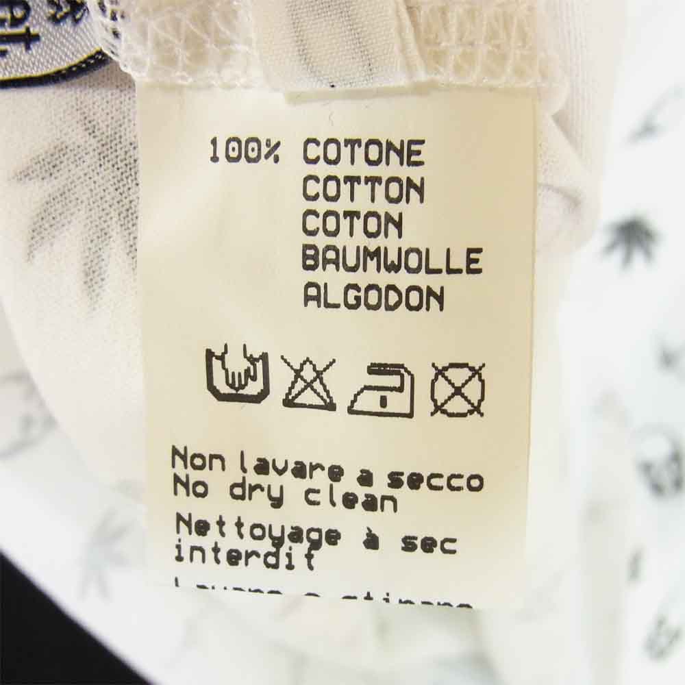 ウノピュウノウグァーレトレ × lucien pellat-finet ルシアンペラフィネ スカル 総柄 半袖 Tシャツ ホワイト ホワイト系 S【中古】