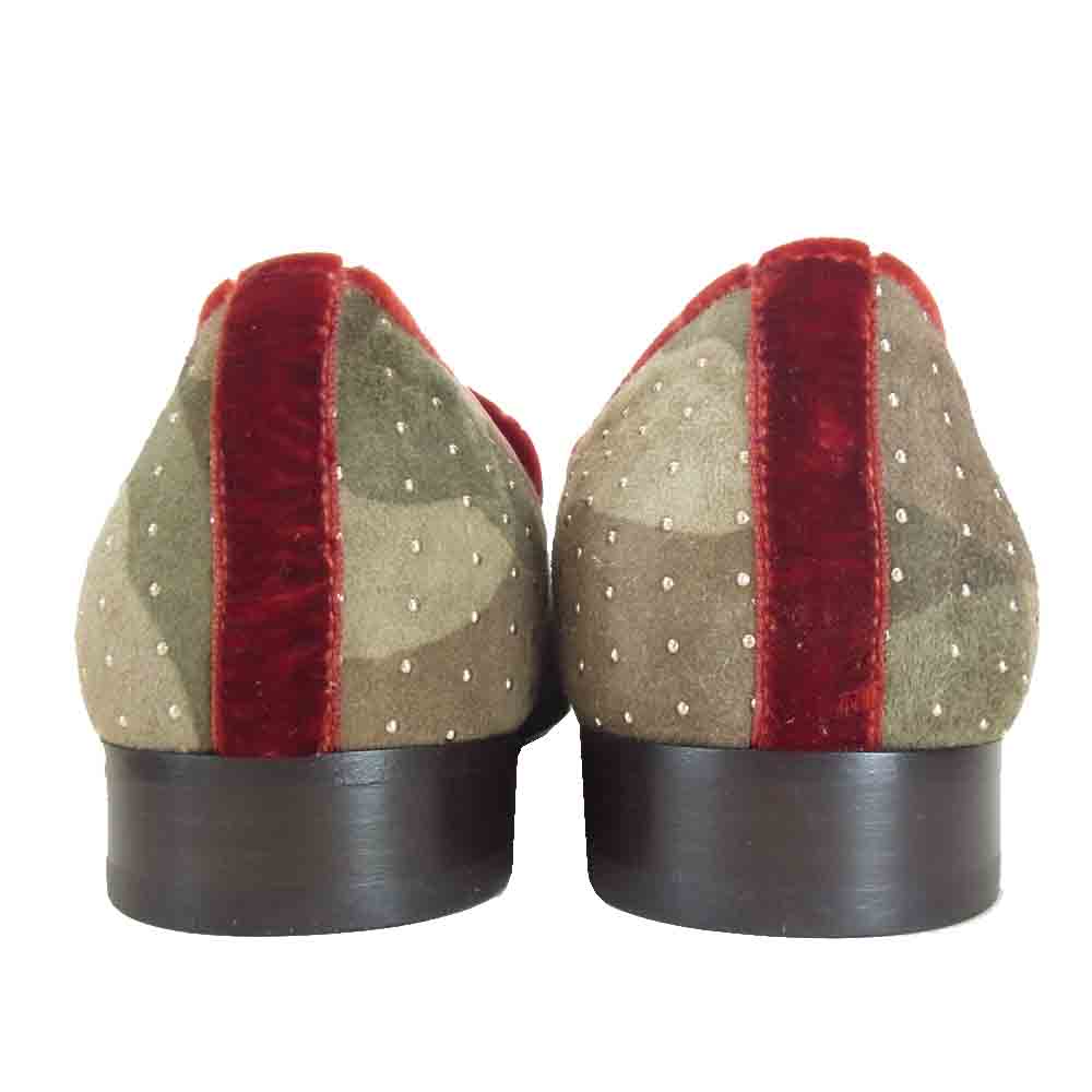 ウノピュウノウグァーレトレ スタッズ カモフラージュ スリッポン CAMO柄 40.5【極上美品】【中古】