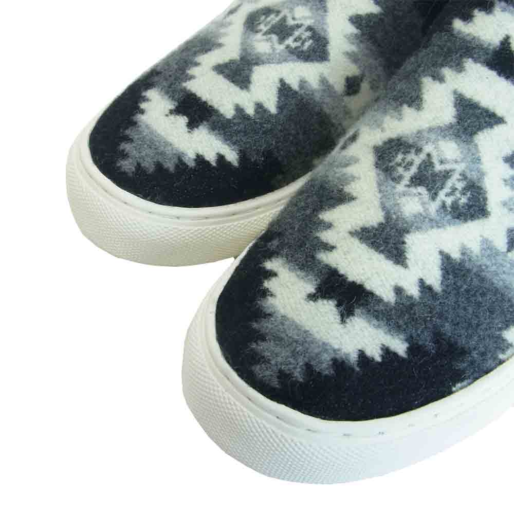 ウノピュウノウグァーレトレ × PENDLETON ペンドルトン スリッポン ホワイト系 ブラック系 グレー系 27cm【極上美品】【中古】