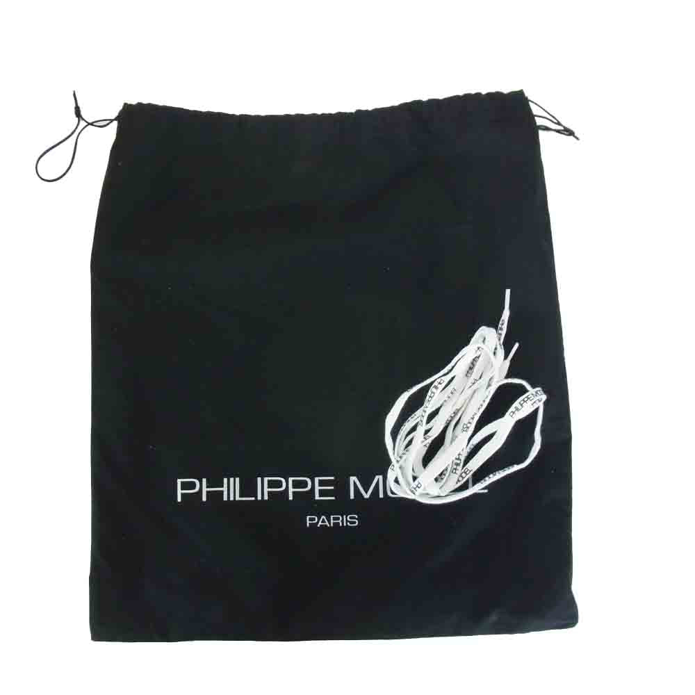 フィリップ モデル レザー × デニム スニーカー インディゴブルー系 42【中古】