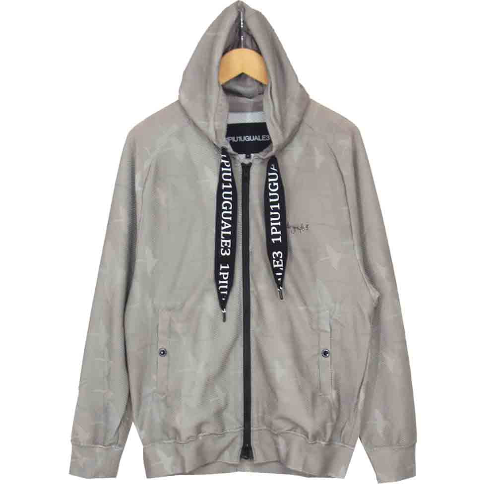 ウノピュウノウグァーレトレ MS02 ロナウジーニョ MESH ZIP HOODED RONE メッシュ ジップ フーディ カーキ系 IV【美品】【中古】