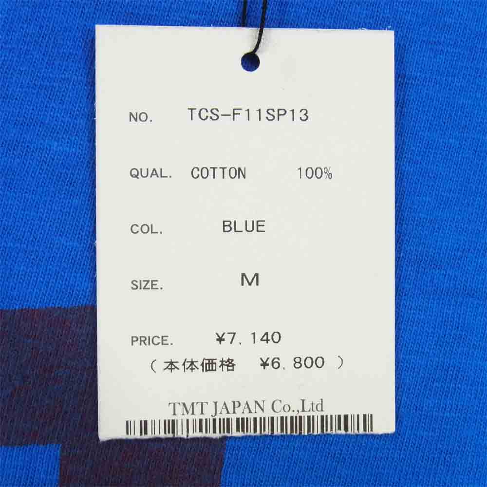 TMT ティーエムティー TCS-F11SP13 TMT YOURS ロゴ プリント 半袖 Tシャツ ブルー ブルー系 M【極上美品】【中古】