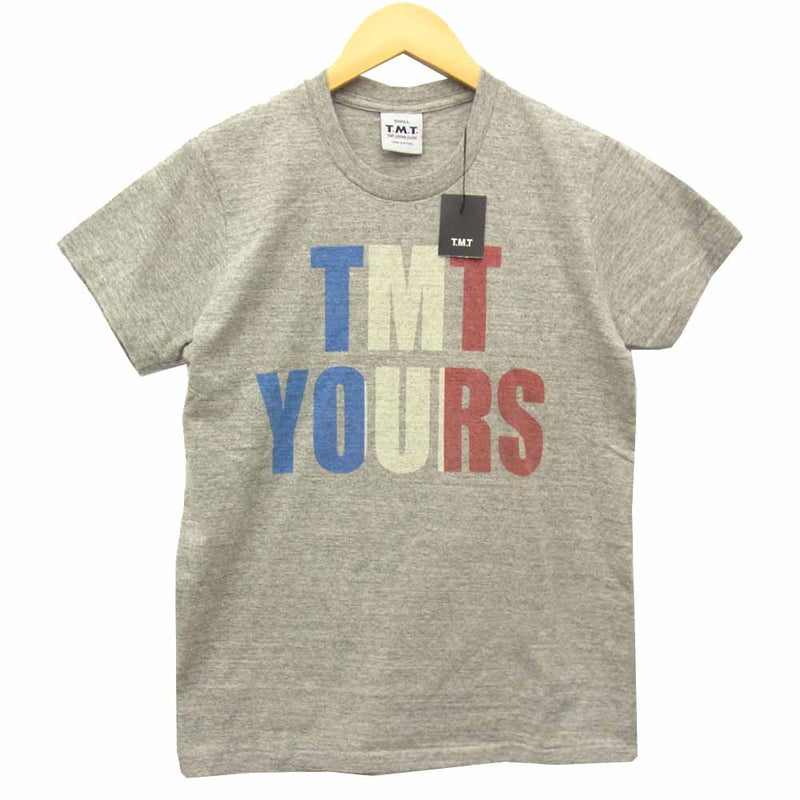 TMT ティーエムティー TCS-F11SP13 TMT YOURS ロゴ プリント 半袖 Tシャツ グレー グレー系 S【極上美品】【中古】