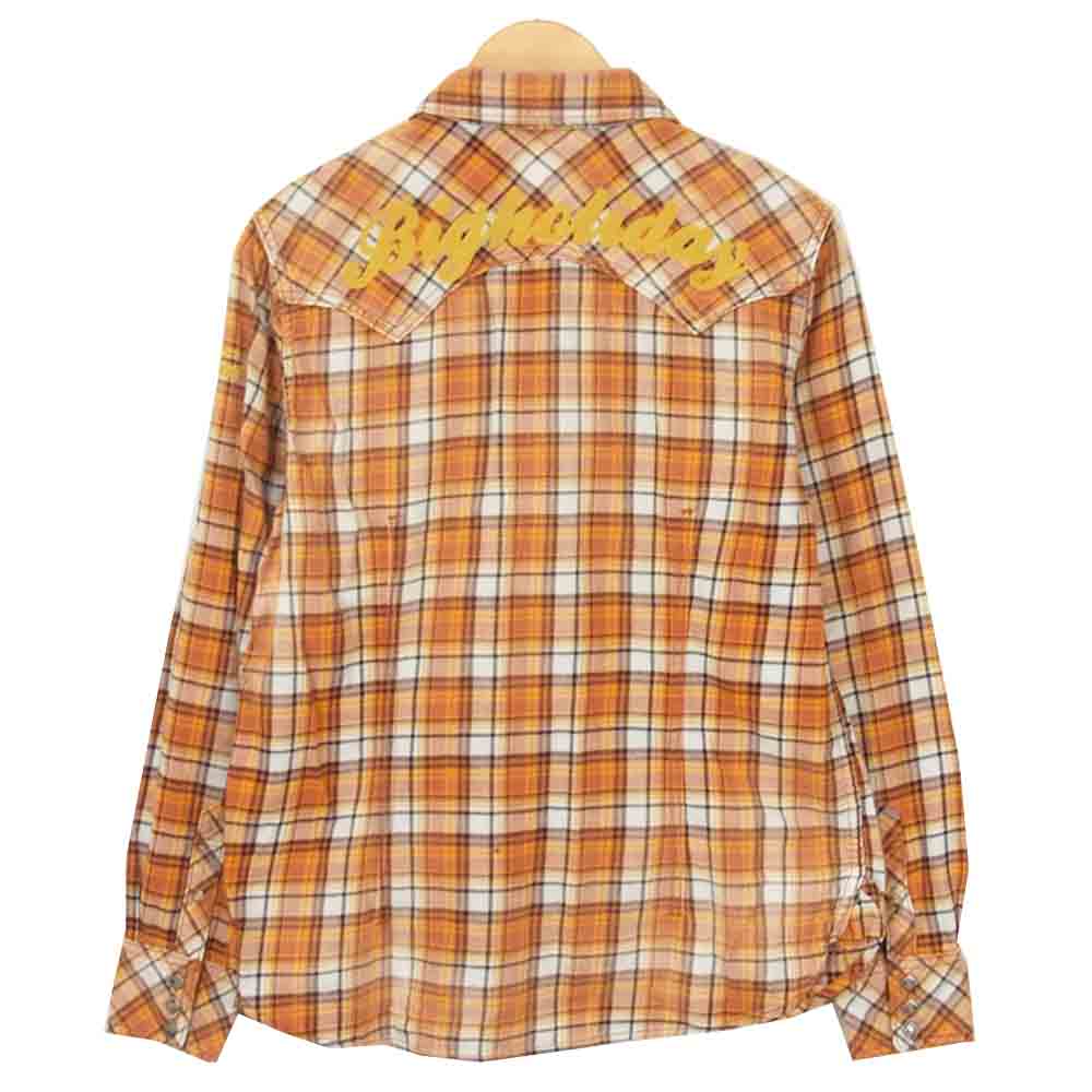 TMT ティーエムティー 長袖 ウエスタン シャツ オレンジ オレンジ系 M【中古】