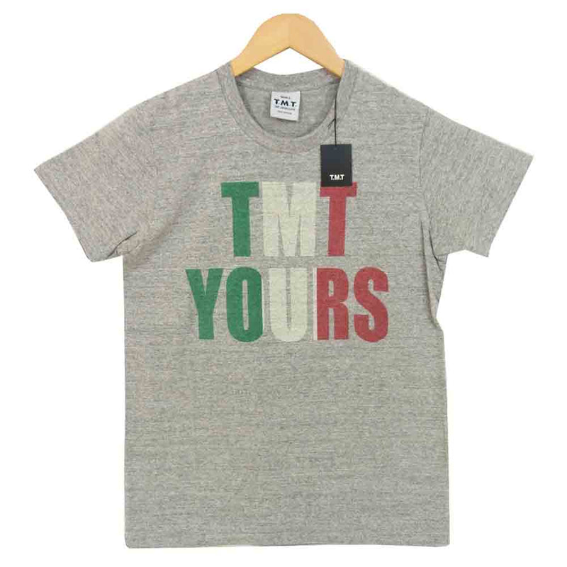 TMT ティーエムティー TCS-F11SP15 TMT YOURS ロゴ プリント 半袖 Tシャツ グレー系 S【極上美品】【中古】