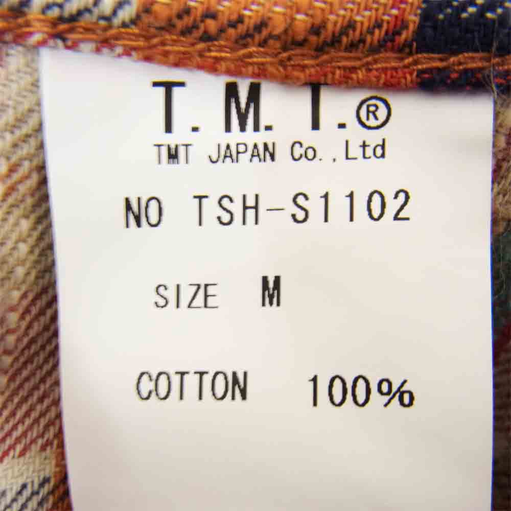 TMT ティーエムティー スターボタン 長袖 ウエスタン シャツ オレンジ オレンジ系 M【中古】