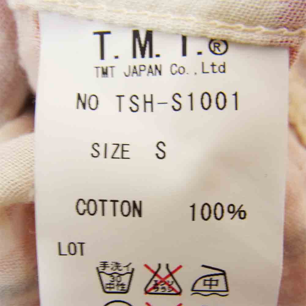 TMT ティーエムティー 長袖 ウエスタン シャツ 白×オレンジ×赤 オレンジ系 S【中古】