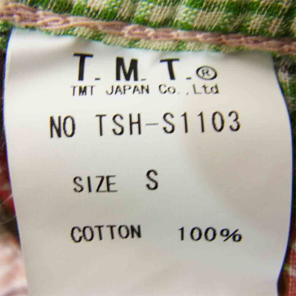 TMT ティーエムティー スター ボタン 長袖 ウエスタン シャツ ピンク オレンジ系 S【中古】