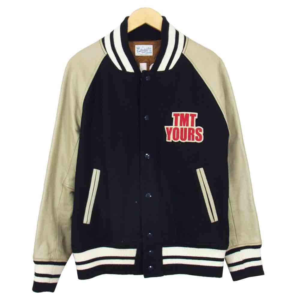 TMT ティーエムティー 袖レザー スタジャン ブラック系 L【中古】