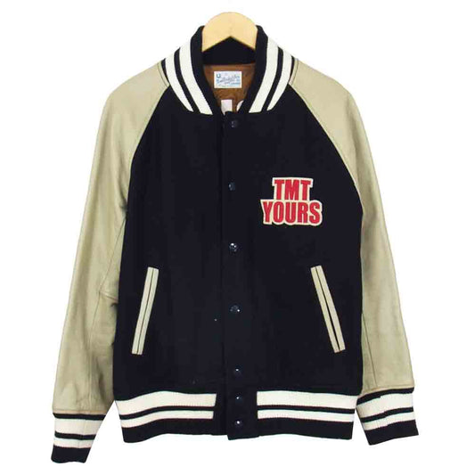 TMT ティーエムティー 袖レザー スタジャン ブラック系 L【中古】