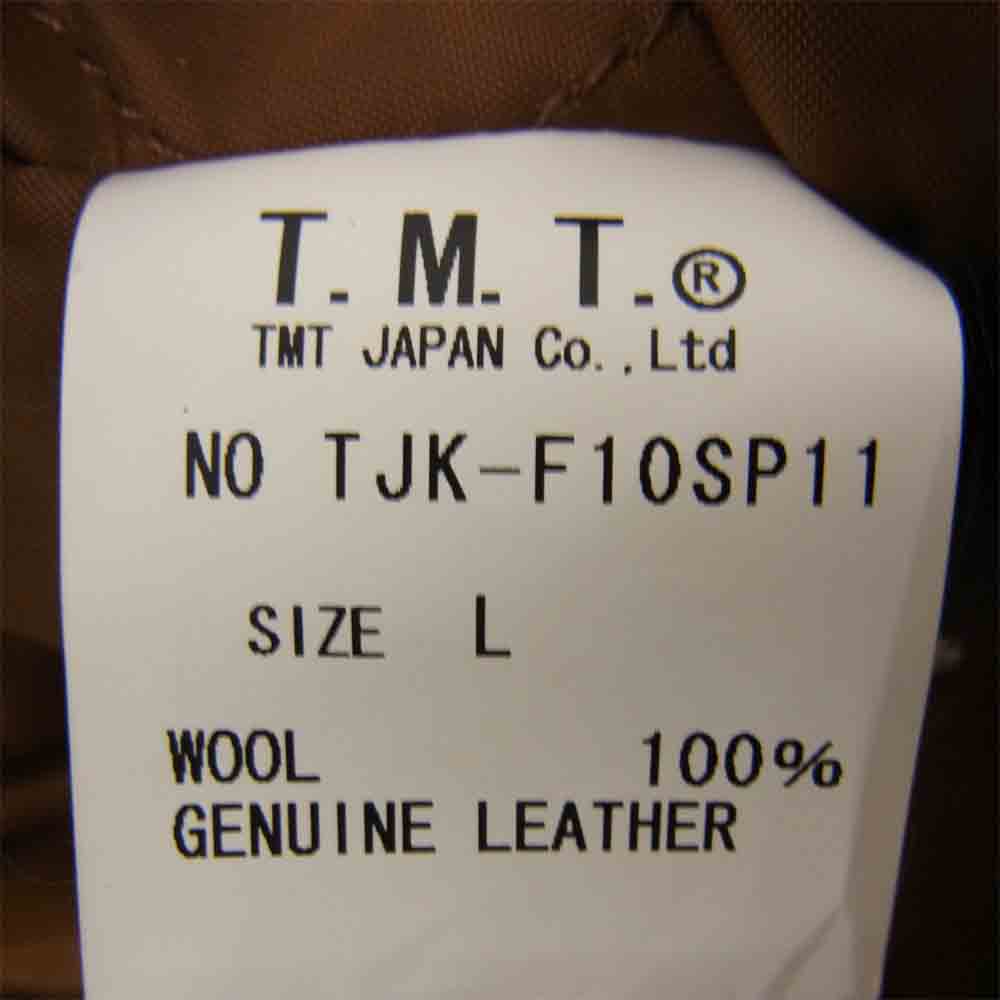 TMT ティーエムティー 袖レザー スタジャン ブラック系 L【中古】