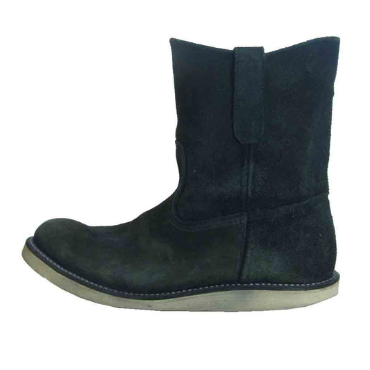 RED WING レッドウィング 8177 × BEAMS ビームス スエード ペコス ブーツ ブラック系 US10E【中古】