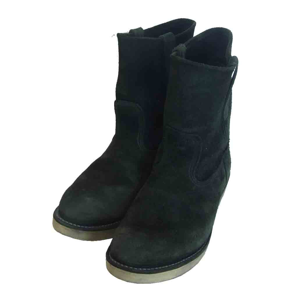 RED WING レッドウィング 8177 × BEAMS ビームス スエード ペコス ブーツ ブラック系 US10E【中古】