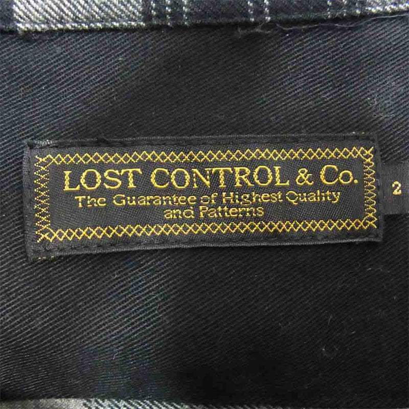 LOST CONTROL ロストコントロール ウエスタン チェック シャツ グレー系 2【中古】