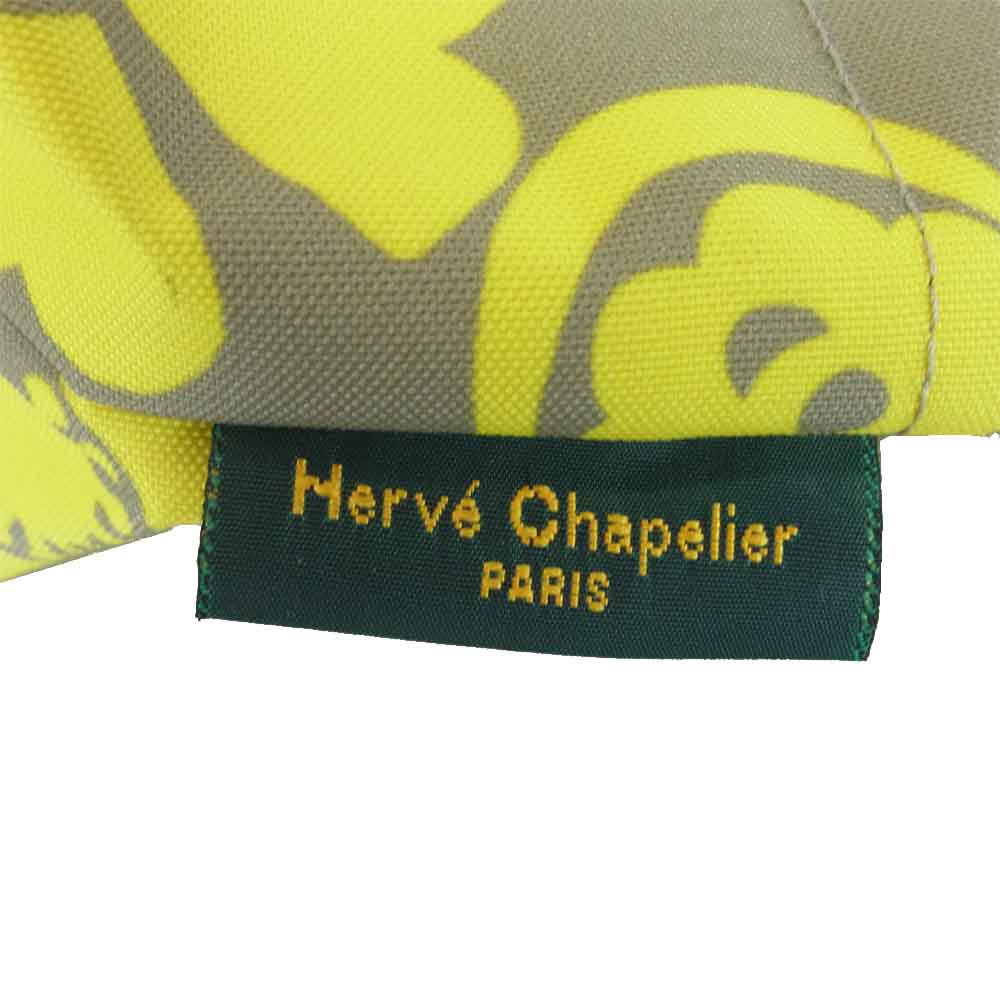 Herve Chapelier エルベ・シャプリエ 901F ナイロン 舟型 トート S アラベスク マスティック ゴールド イエロー系 ライトブラウン系【新古品】【未使用】【中古】