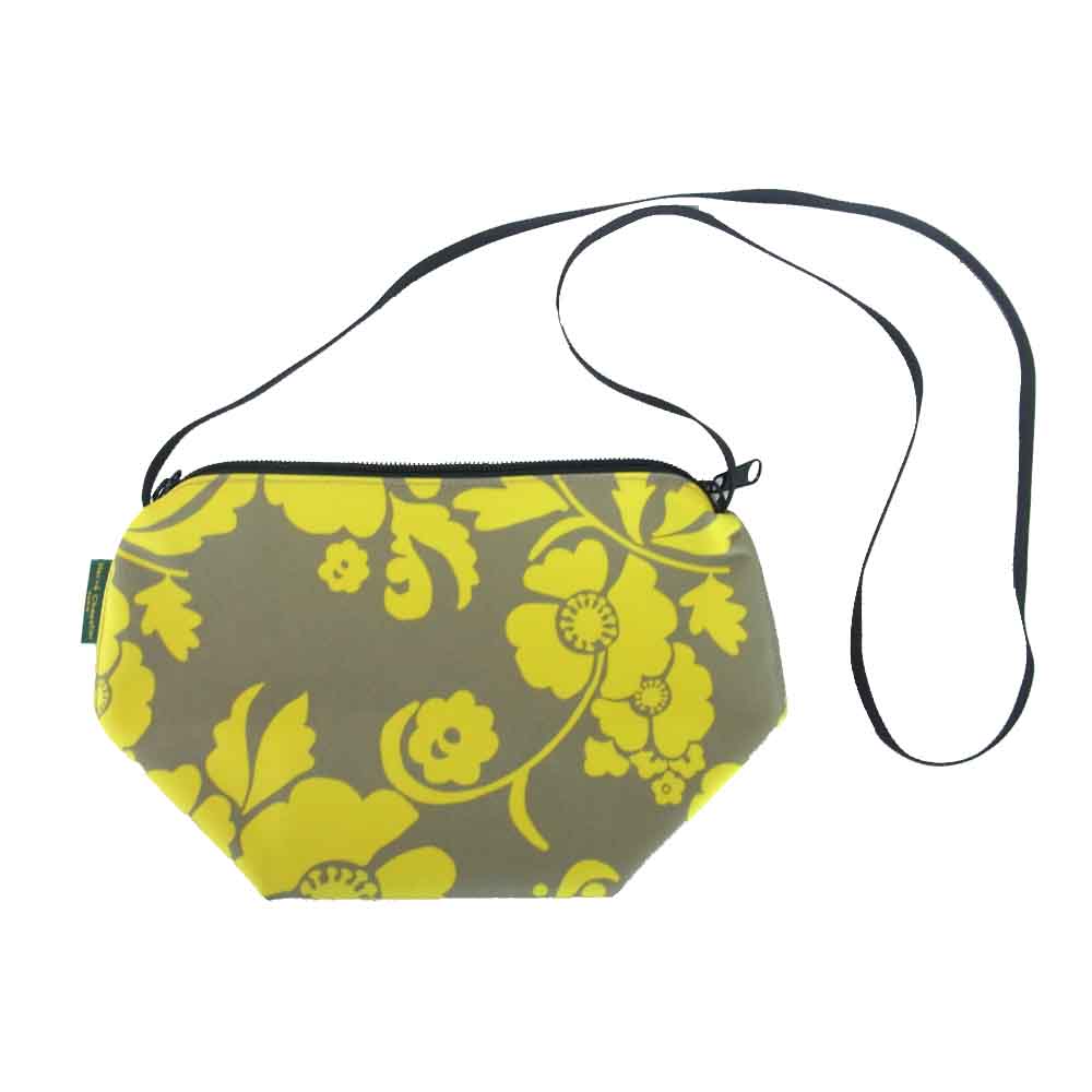 Herve Chapelier エルベ・シャプリエ 2885F ナイロン 舟型 ショルダーバッグ S アラベスク マスティック ゴールド イエロー系 ライトブラウン系【新古品】【未使用】【中古】