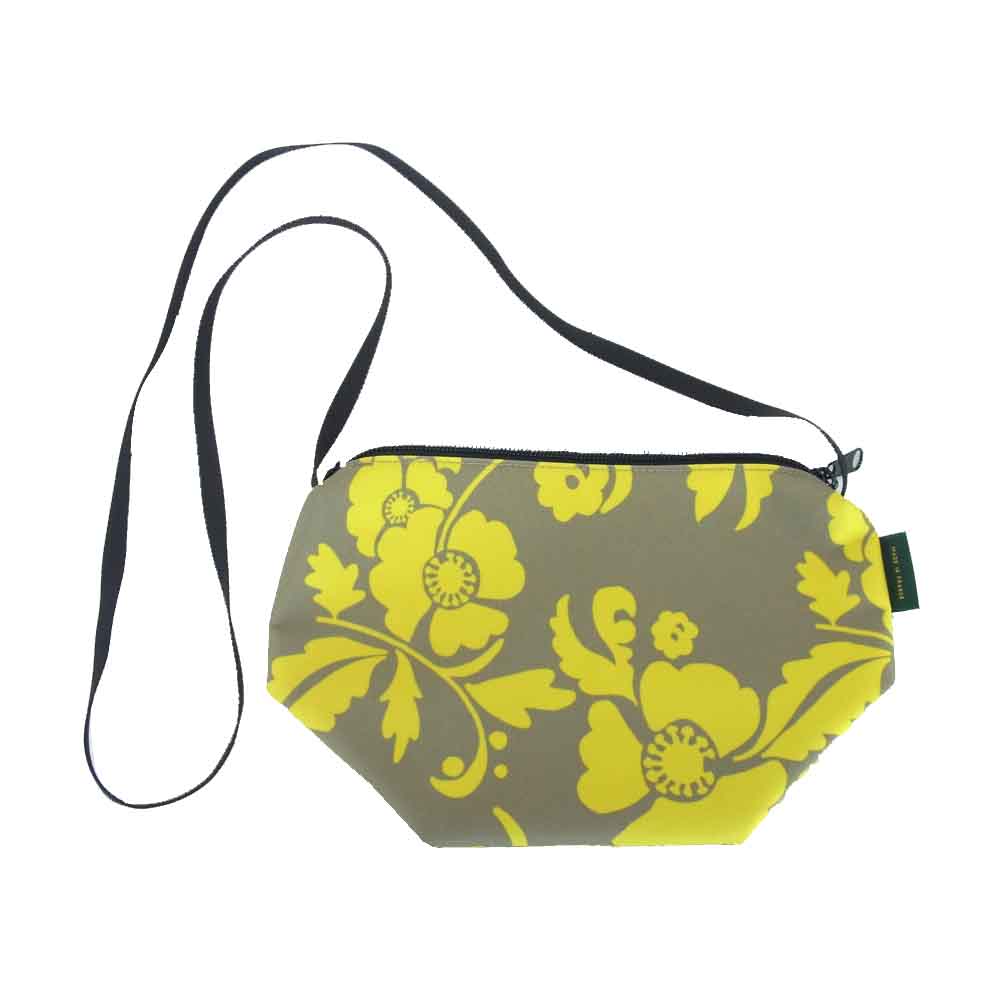 Herve Chapelier エルベ・シャプリエ 2885F ナイロン 舟型 ショルダーバッグ S アラベスク マスティック ゴールド イエロー系 ライトブラウン系【新古品】【未使用】【中古】